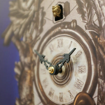 Rombach & Haas HIGHLIGHT AL37-G Wanduhr Gold/Blau • Mechanisches 8-Tage-Laufwerk • Original Schwarzwälder Kuckucksuhr