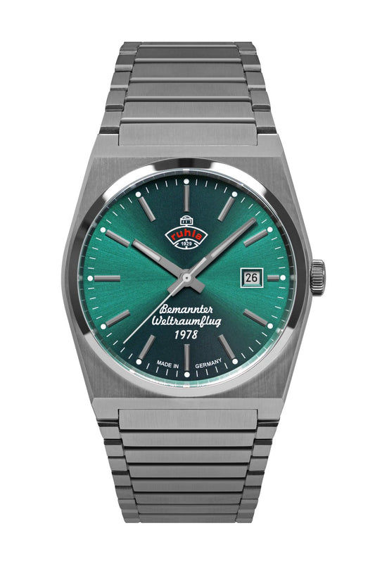 Ruhla Space Control 4660M4 Herrenuhr Grün • Automatikwerk Miyota 8315 • Saphirglas