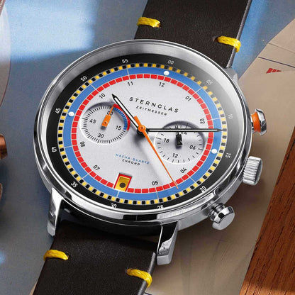 Sternglas Hamburg Chrono S01-HC36-VI22 Herrenuhr • Bauhaus-Design • Saphirglas