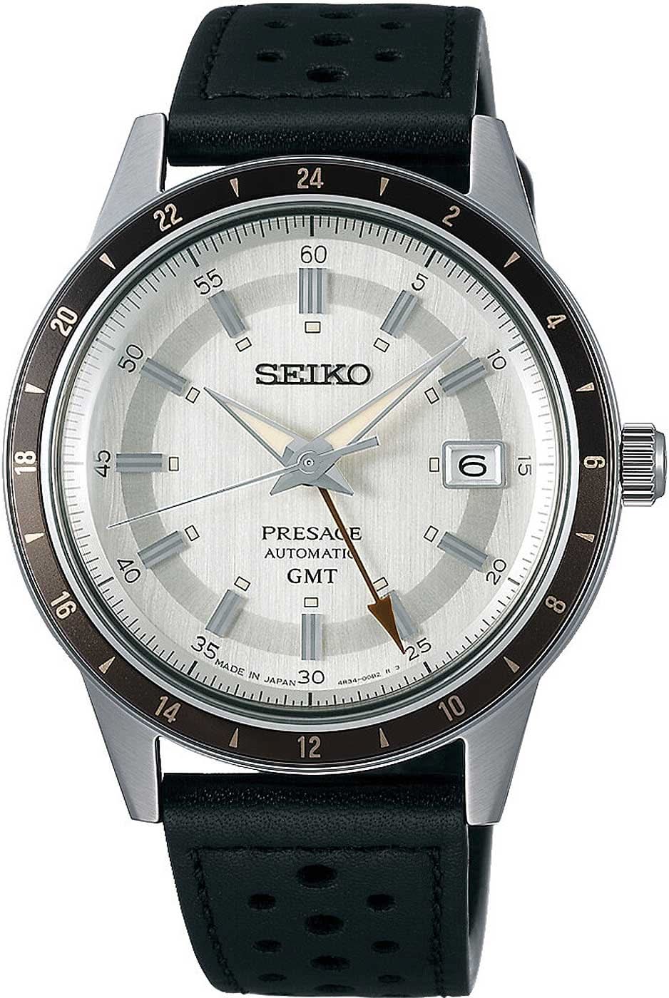Seiko Presage SSK011J1 Herrenuhr • Automatik GMT • Hardlexglas