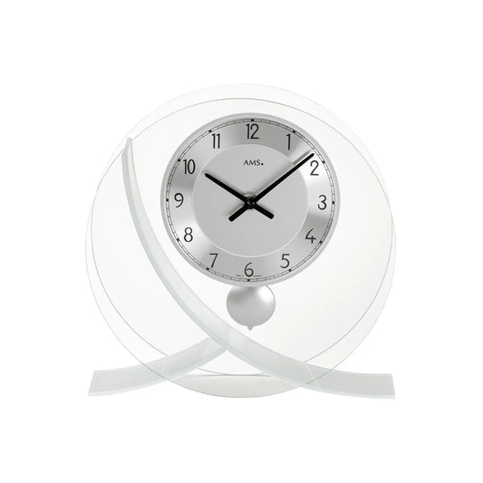 AMS T161 Tischuhr • Quarz-Pendelwerk • Aluminium-Zifferblatt