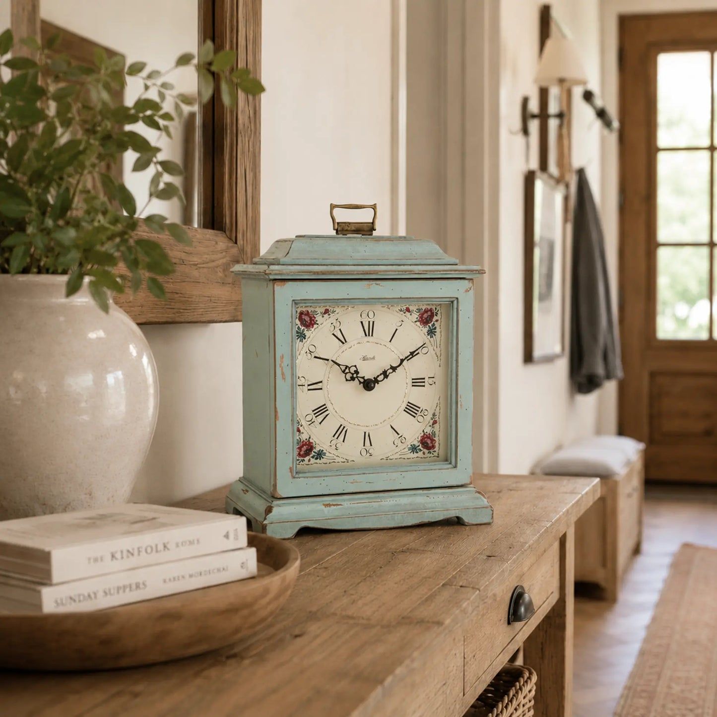 Hermle Tischuhr 33x25x15 cm Holz • Vintage Design • Westminster Melodie
