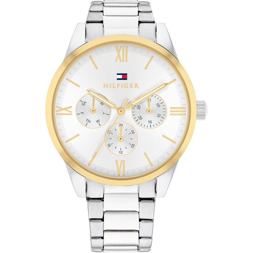 Tommy Hilfiger Camille 1782744 Damen Armbanduhr Silber • Edelstahl-Armband • Multifunktion Quarzwerk