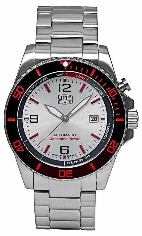 UMF Ruhla Kinetic Sport 1072M-1 Herrenuhr • Made in Germany • Saphirglas