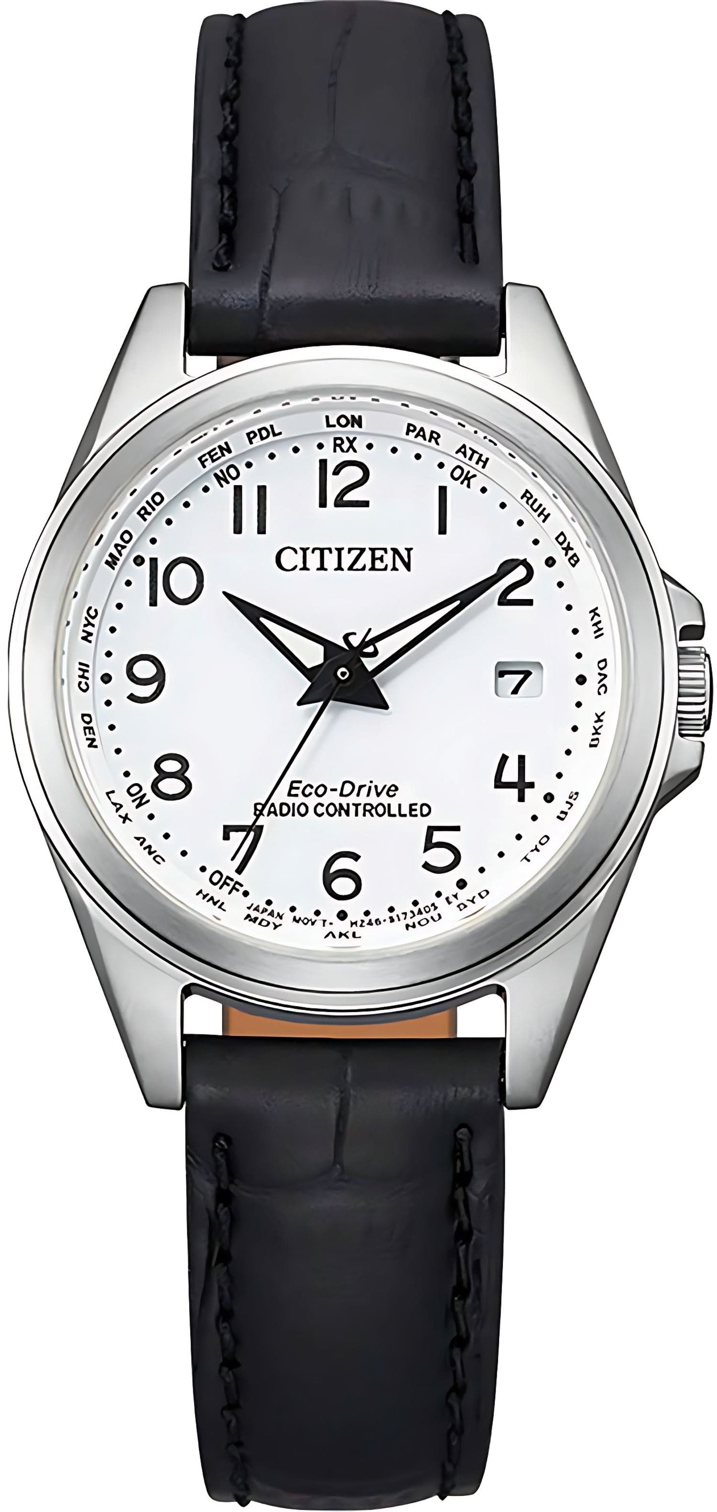 Citizen EC1180-14A Uhr • Radio Controlled • Schwarzes Lederband