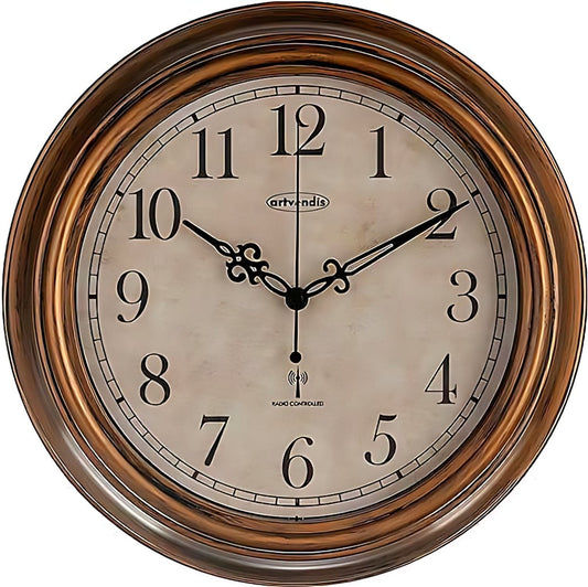 Artvendis 5575B Wanduhr Gartenuhr Funkwanduhr