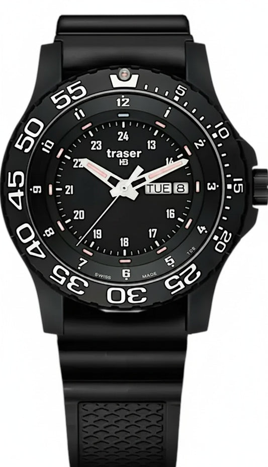 Traser P66 Elite Red 100378 Herrenuhr • Trigalight H3 • Swiss Made
