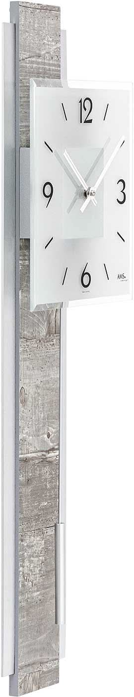 AMS Wall Clock 68x22x7 cm Wood • Precise Quartz Movement • Modern Design