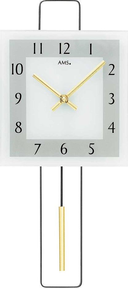 AMS Wanduhr 68x24 cm Metall • Funkgesteuert • Modernes Design