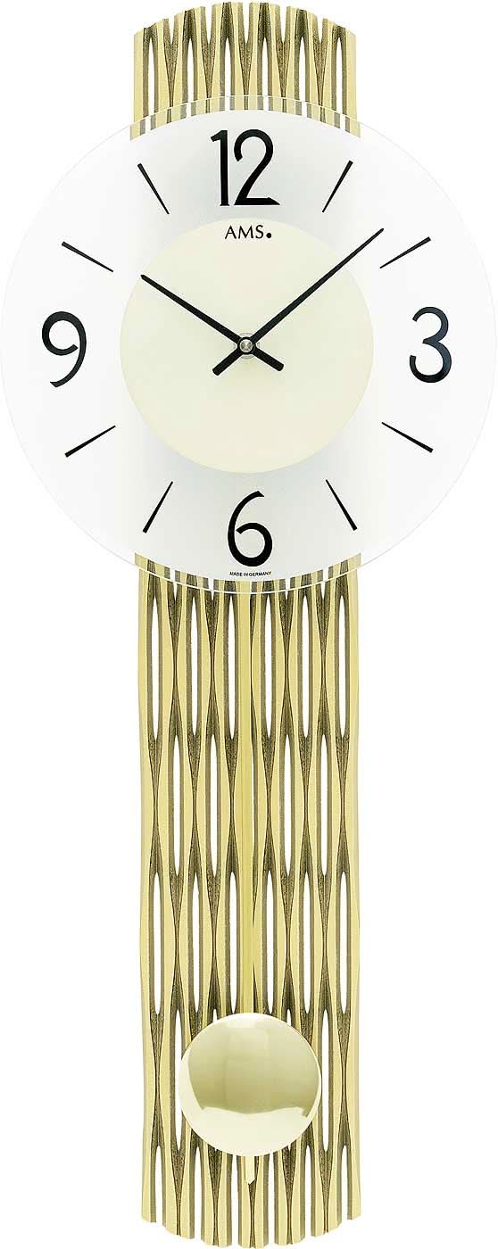 AMS Wanduhr 62x23x6 cm Holz • Präzise Zeitmessung • Elegantes Design