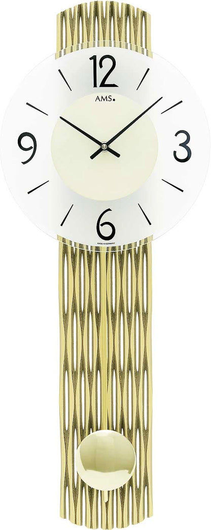 AMS Wanduhr 62x23x6 cm Holz • Präzise Zeitmessung • Elegantes Design