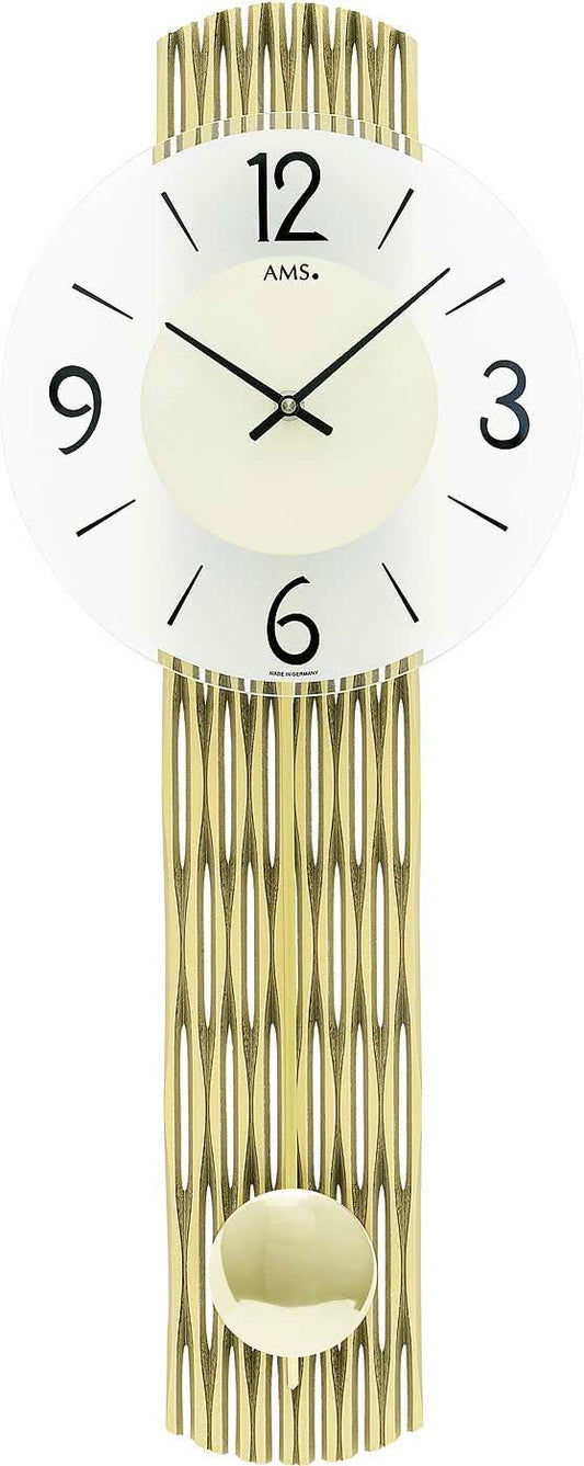 AMS Wall Clock 62x23x6 cm Wood • Precise Timekeeping • Elegant Design