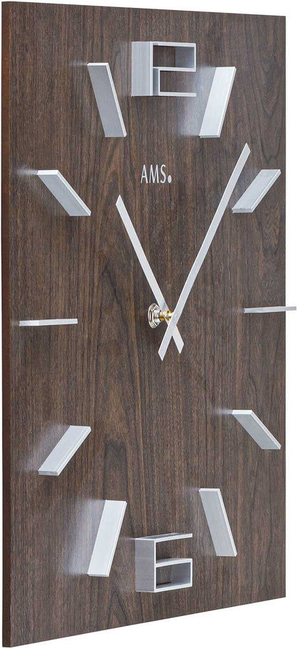 AMS Wanduhr Holz • Zeitloses Design • Präzises Uhrwerk