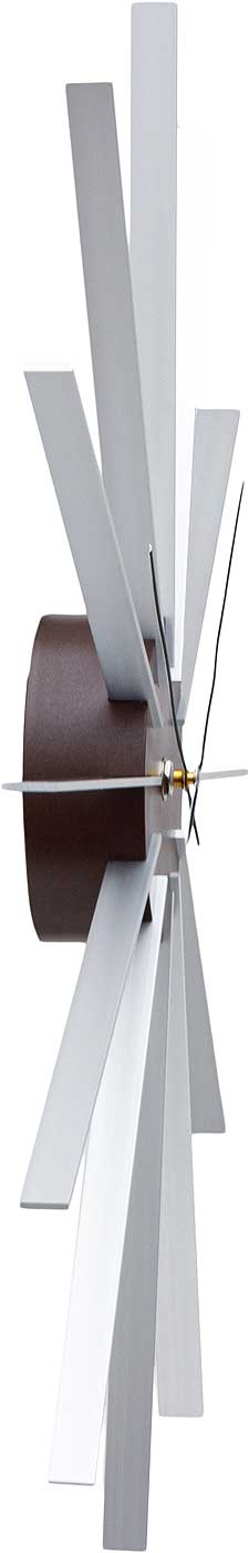AMS Wall Clock 50 cm Ø Plastic, Aluminum • Like sun rays • Precise