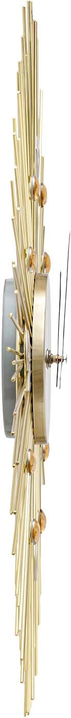 AMS Wall Clock 50 cm Ø Metal • Precise Quartz Movement • Modern Gold Design