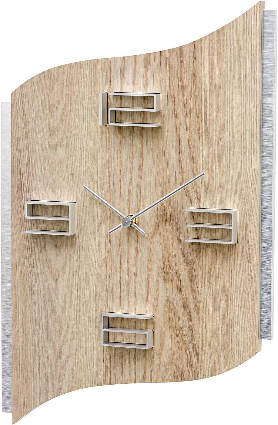 AMS Wanduhr 40x27x4 cm Eiche • Modern • Zeitlos