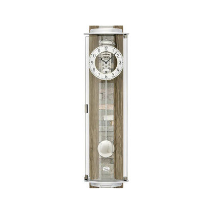 Zegar ścienny AMS Regulator R2716, orzech włoski • Mechanizm 8-dniowy z biciem w dzwon • Wypukłe szkło mineralne