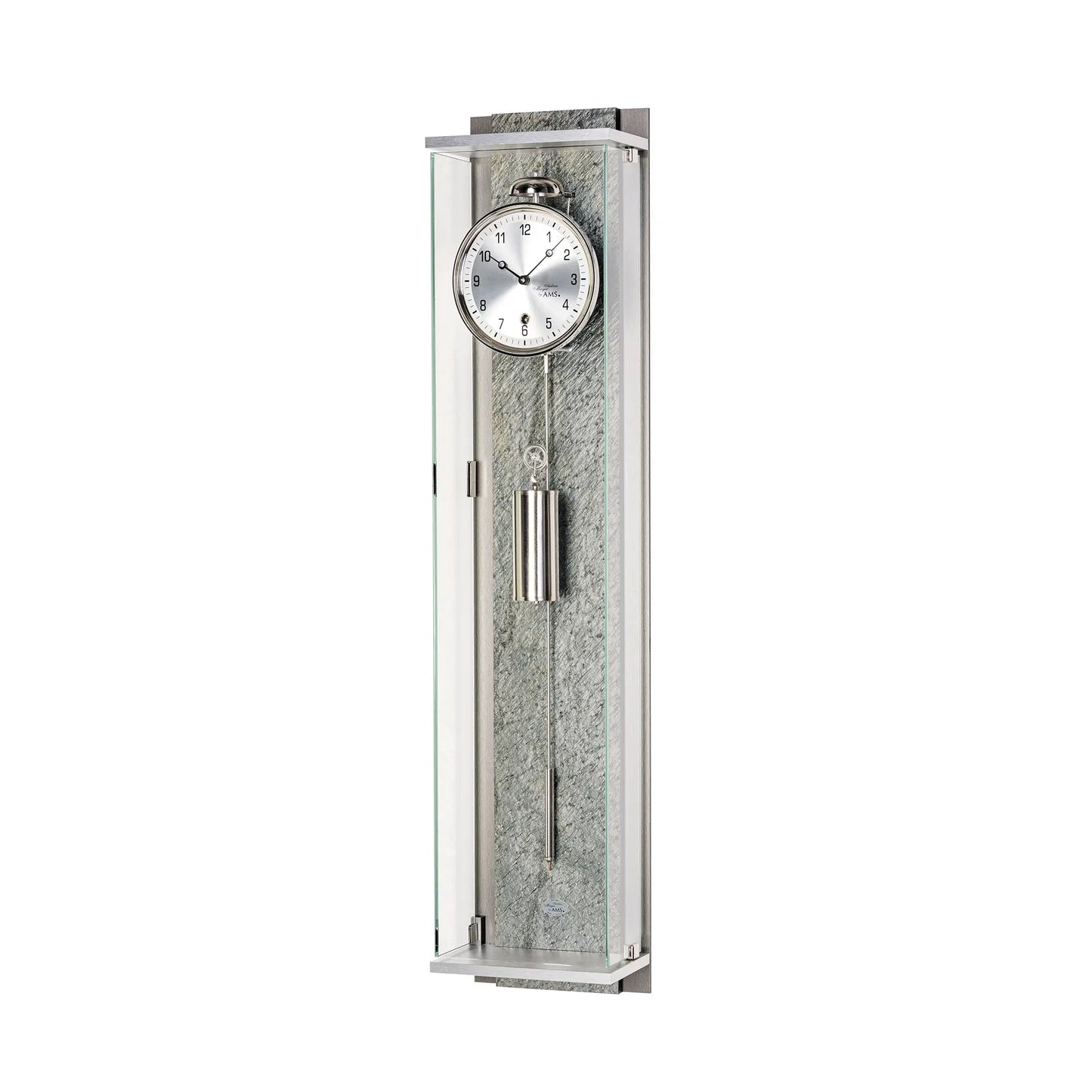 Zegar ścienny AMS Seilzug Regulator R2725 antracytowy • mechanizm 8-dniowy • szkło mineralne