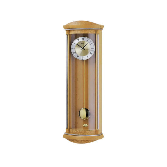 AMS Quarz-Pendeluhr W7080/16 Wanduhr Erle • Westminster/Bim-Bam Schlagwerk • Pendel mit Nachtabsenkung