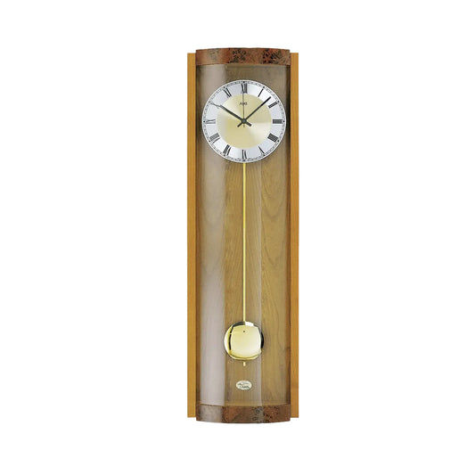 AMS W7087/9 Wanduhr Kirschbaum • Westminster/BimBam Schlagwerk • Quarz-Pendelwerk
