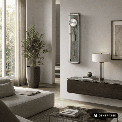Zegar ścienny AMS Seilzug Regulator R2725 antracytowy • mechanizm 8-dniowy • szkło mineralne