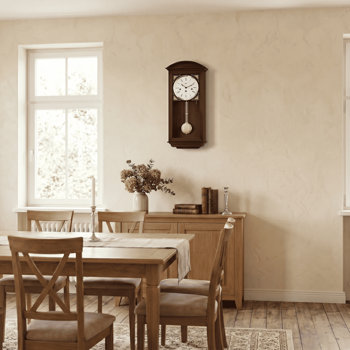 Hermle Wall Clock 65x24x14 cm Wood • Westminster Chime • Made in Germany