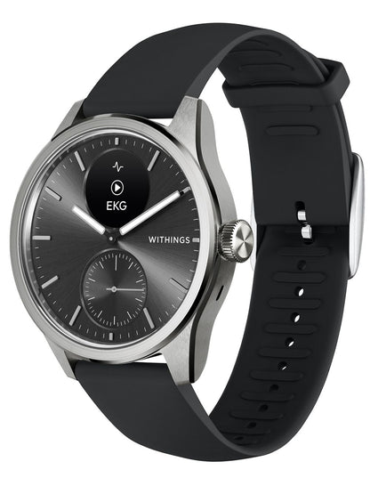 Withings ScanWatch 2 HWA10-model 4-All-Int Armbanduhr Schwarz • Hybrid-Smartwatch mit Saphirglas • 5 ATM Wasserdicht, Bild 3