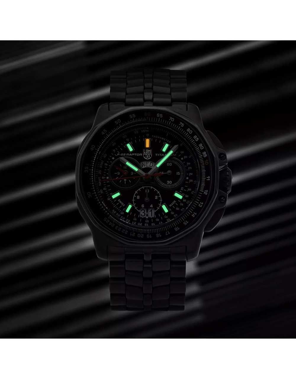 Luminox F-22 Raptor XA.9272 Herren Armbanduhr Schwarz • Titangehäuse • Saphirglas, Bild 2