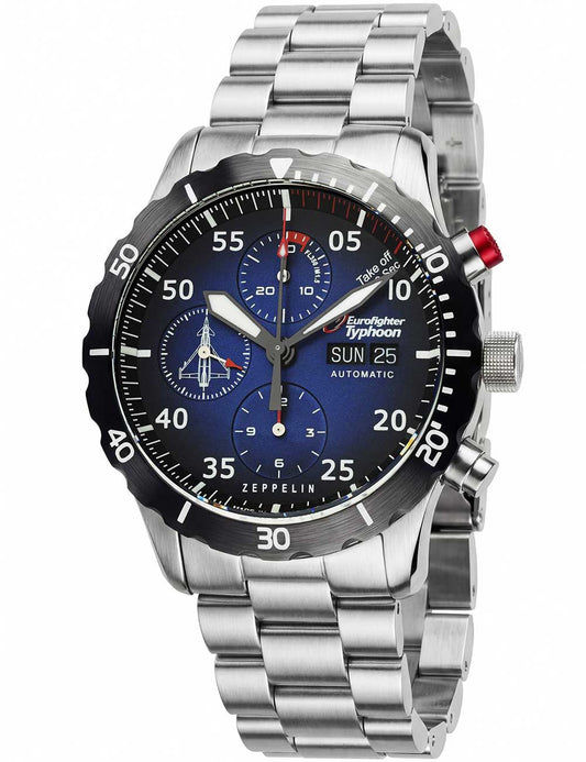 Zeppelin Eurofighter Typhoon 7218M-3 Herrenuhr Blau • Automatikwerk • Limited Edition