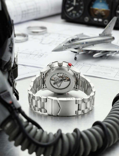 Zeppelin Eurofighter Typhoon 7218M-3 Herrenuhr Blau • Automatikwerk • Limited Edition, Bild 3