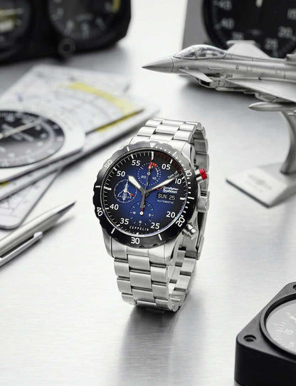 Zeppelin Eurofighter Typhoon 7218M-3 Herrenuhr Blau • Automatikwerk • Limited Edition, Bild 5