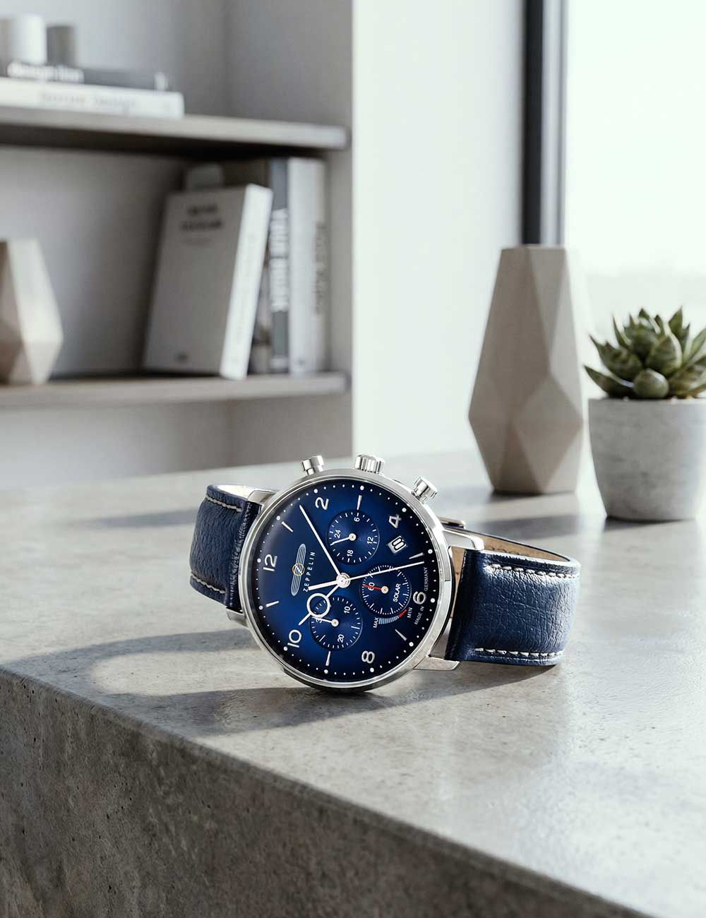 Zeppelin LZ-129 Hindenburg 8086-3 Herren Chronograph Schwarz • Quarz-Chronograph • Edelstahlgehäuse, Bild 4