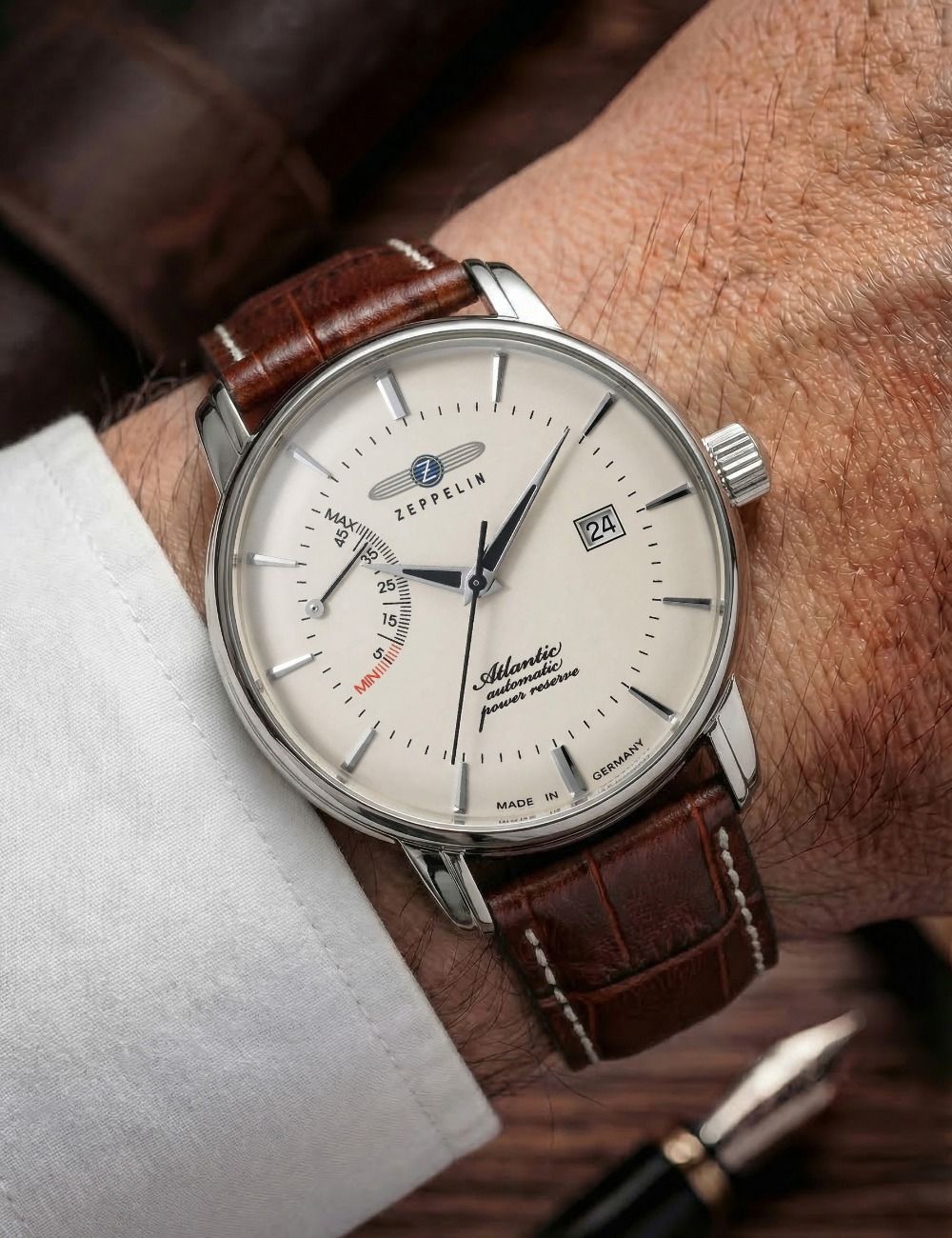 Zeppelin Atlantic 8462-5 Herrenuhr • Automatikwerk mit Powerreserve • 5 ATM wasserdicht, Bild 4