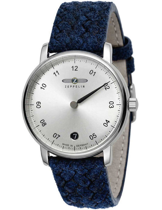Zeppelin 8643-4 Monotimer Damenuhr Blau • 5 ATM Wasserdicht • Elegantes Quarzwerk