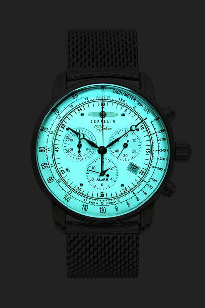 Zeppelin 100 Jahre 8680M-3 Herren Chronograph Beige • Schweizer Quarzwerk Ronda 5130.D • Mineralglas K1, Bild 2