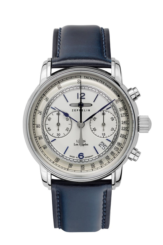 Zeppelin LZ-126 Los Angeles 8614-1 Herren Automatik Chronograph Silber • Sellita SW510 Automatikwerk • Saphirglas