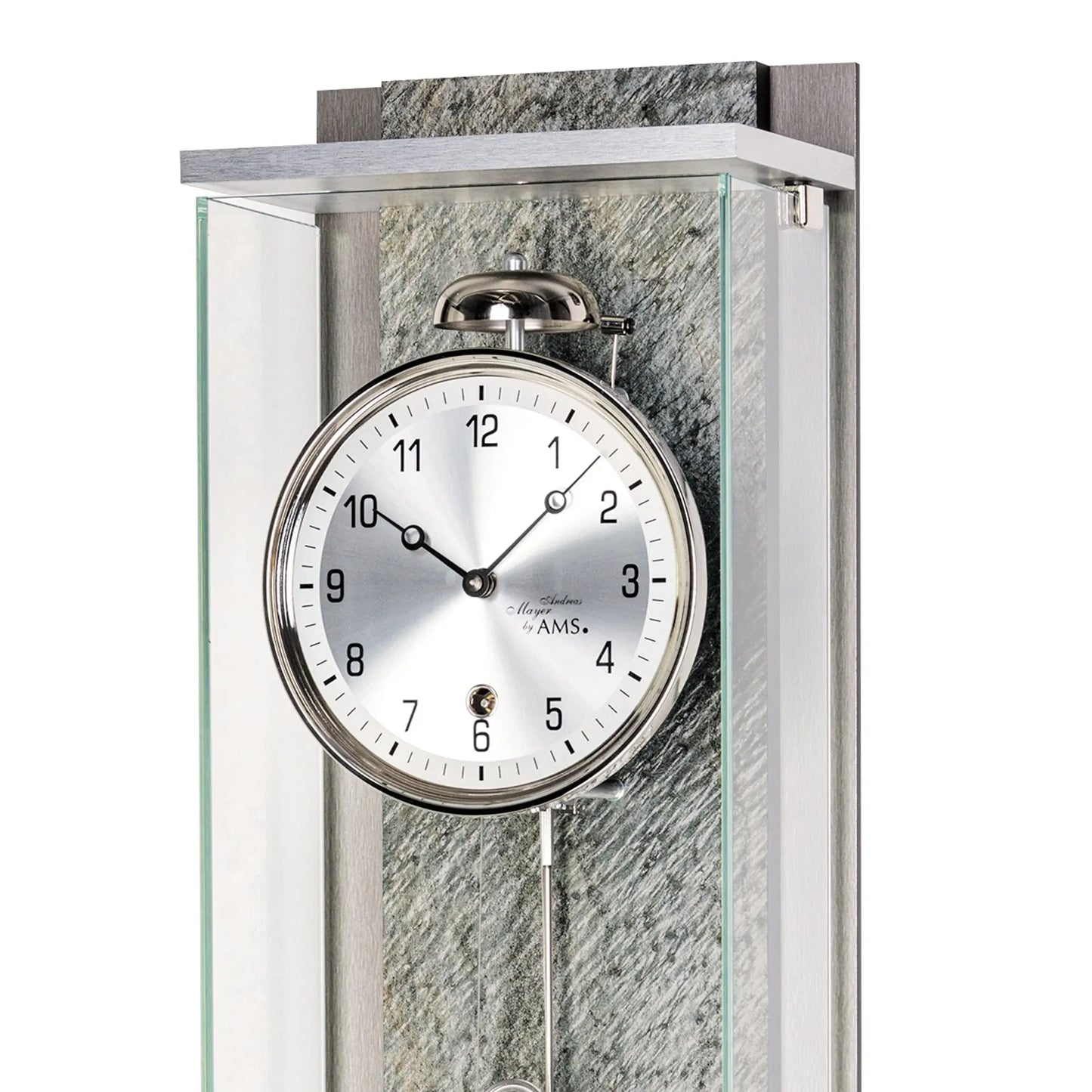 Zegar ścienny AMS Seilzug Regulator R2725 antracytowy • mechanizm 8-dniowy • szkło mineralne