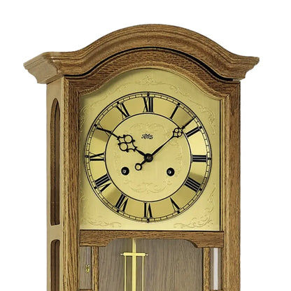 Zegar ścienny AMS Regulator R650/4 dąb • 14-dniowy mechanizm BimBam • obudowa z litego drewna