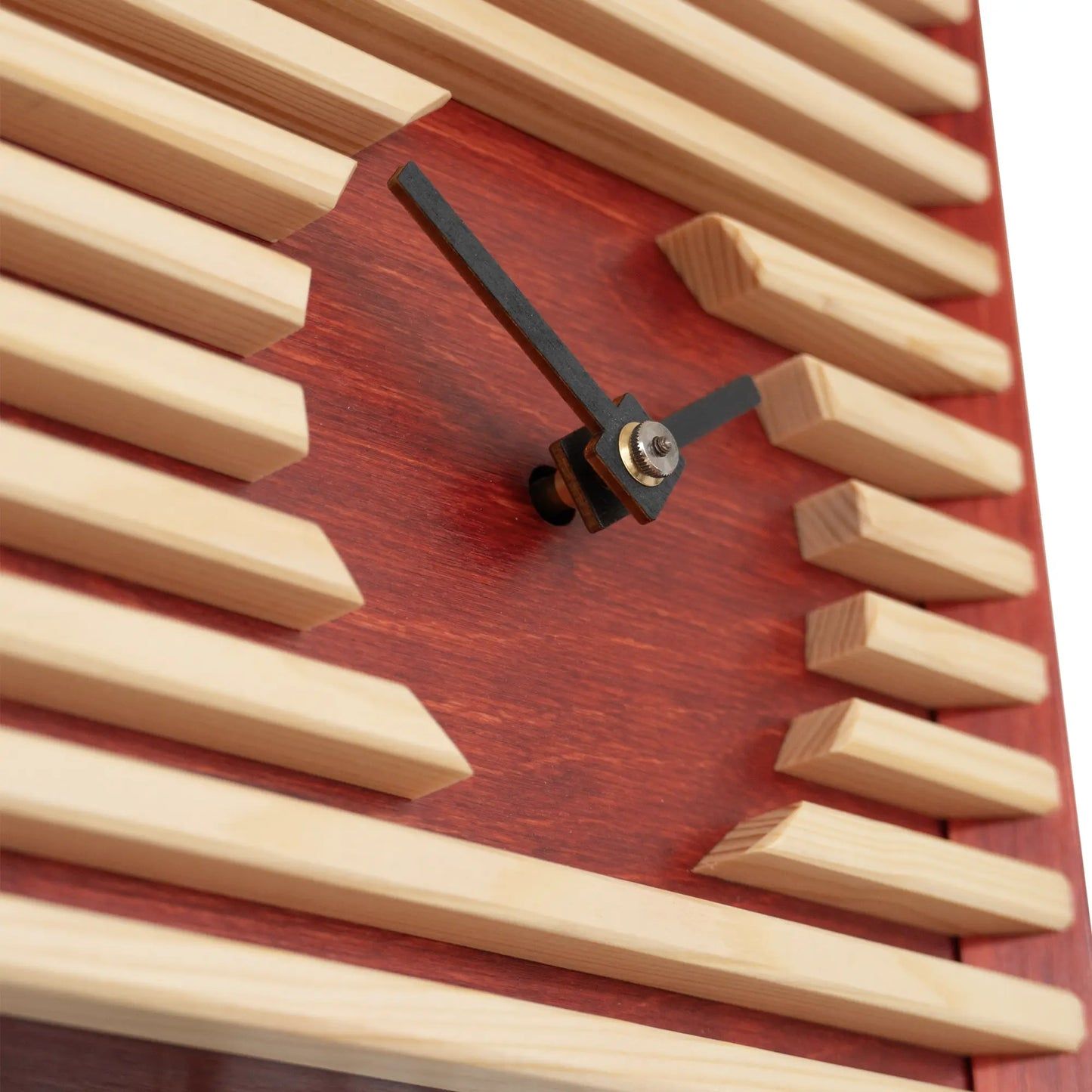 Rombach & Haas BAUHAUS CS34-3 Väggklocka Röd • Mekaniskt 8-dagarsverk • Äkta Schwarzwälder Göksklocka