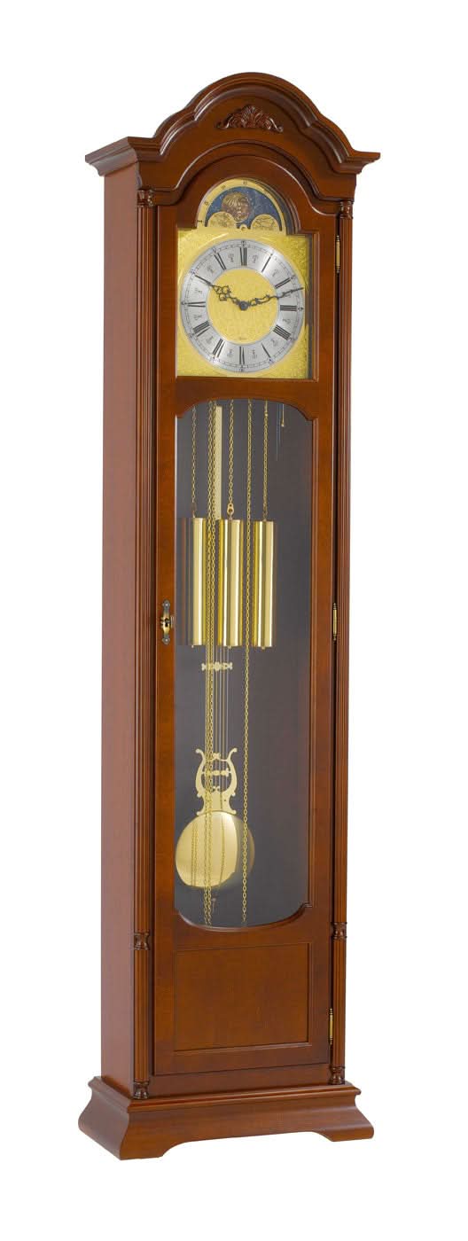 Horloge de parquet Hermle 196x48,5x25 cm bois • Carillon Westminster • Affichage des phases de lune