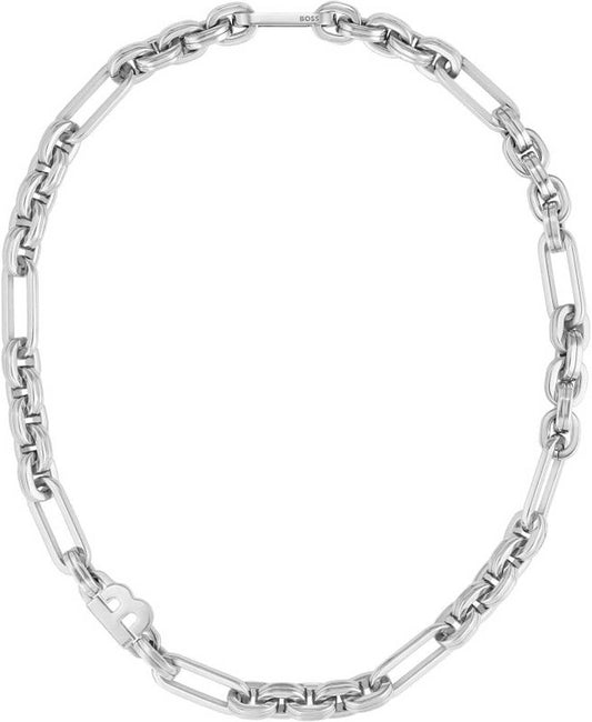Łańcuszek typu ankier Boss Jewelry HAILEY ze srebrzystymi ogniwami