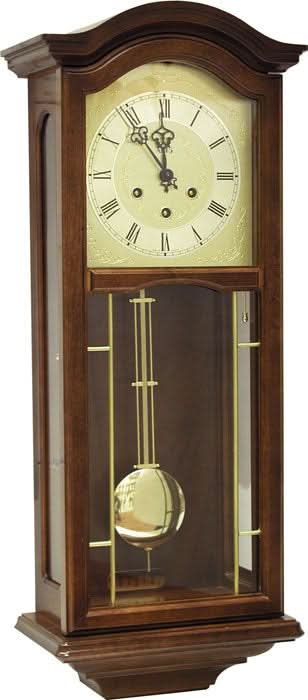 AMS Horloge murale 67x27x15 cm bois • Mélodie Westminster • Mouvement mécanique à ressort
