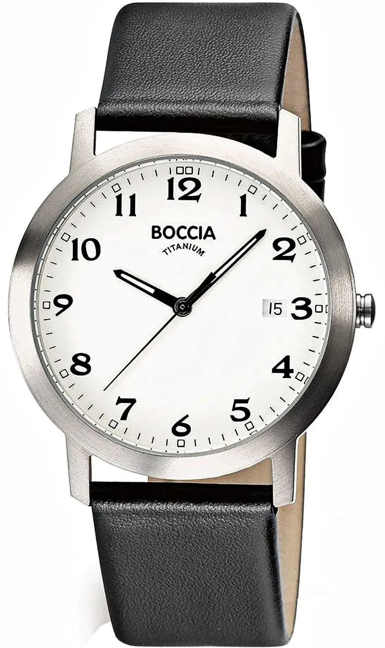 Boccia 3618-01 Herrenuhr • Hautfreundliches Reintitan • Extrem leicht & robust