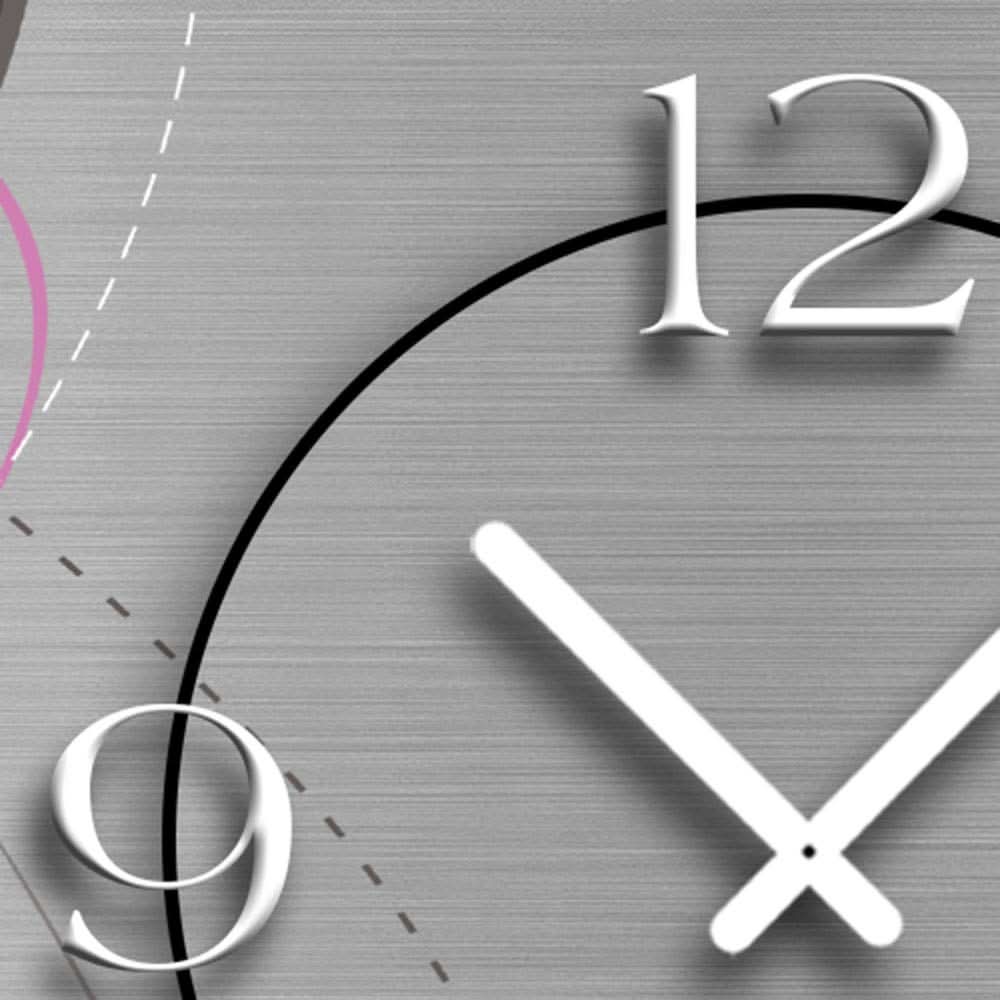 Horloge murale Dixtime 28x48 cm aluminium • Mouvement à quartz silencieux • Fabriqué en Allemagne