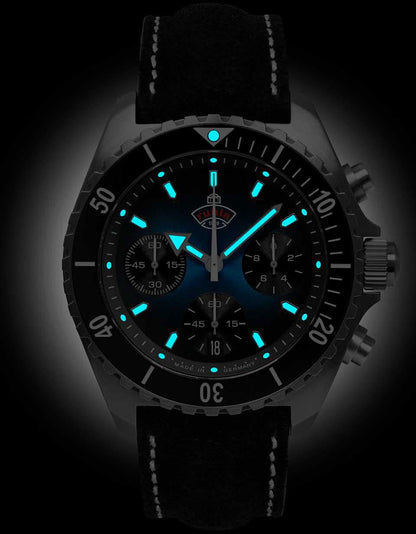 Ruhla Glasbach Cup 49703 Herrenuhr • Made in Germany • Chronograph