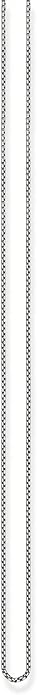 Srebrny naszyjnik Thomas Sabo, zbliżenie na łańcuszek o splocie ogniwowym