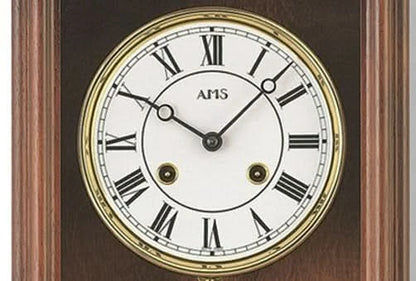 Horloge murale AMS 53x27x13 cm bois • Mouvement mécanique 14 jours • Mélodie Westminster