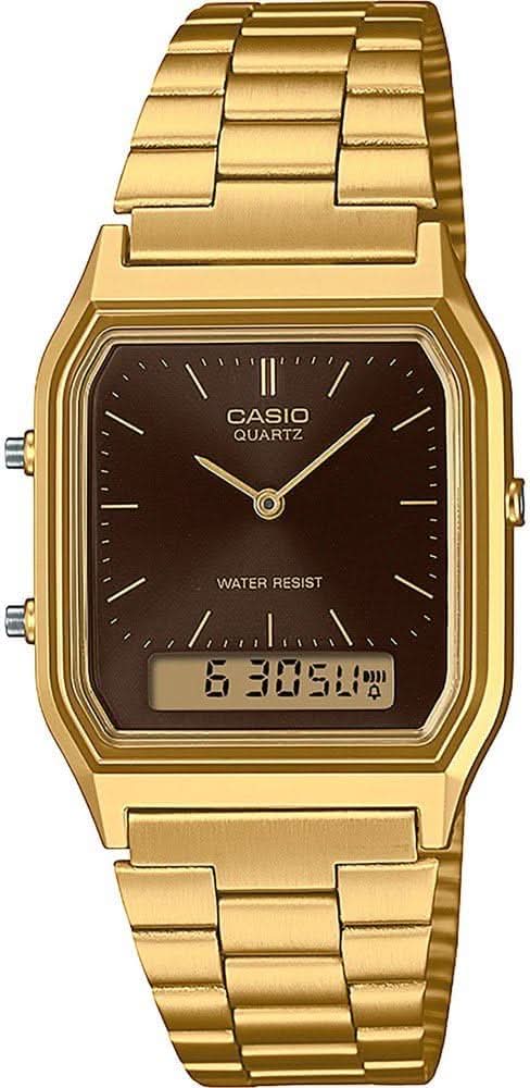 Casio Vintage AQ-230GA-5AMQYES Watch • Iconic Retro Design • Dual Time Display