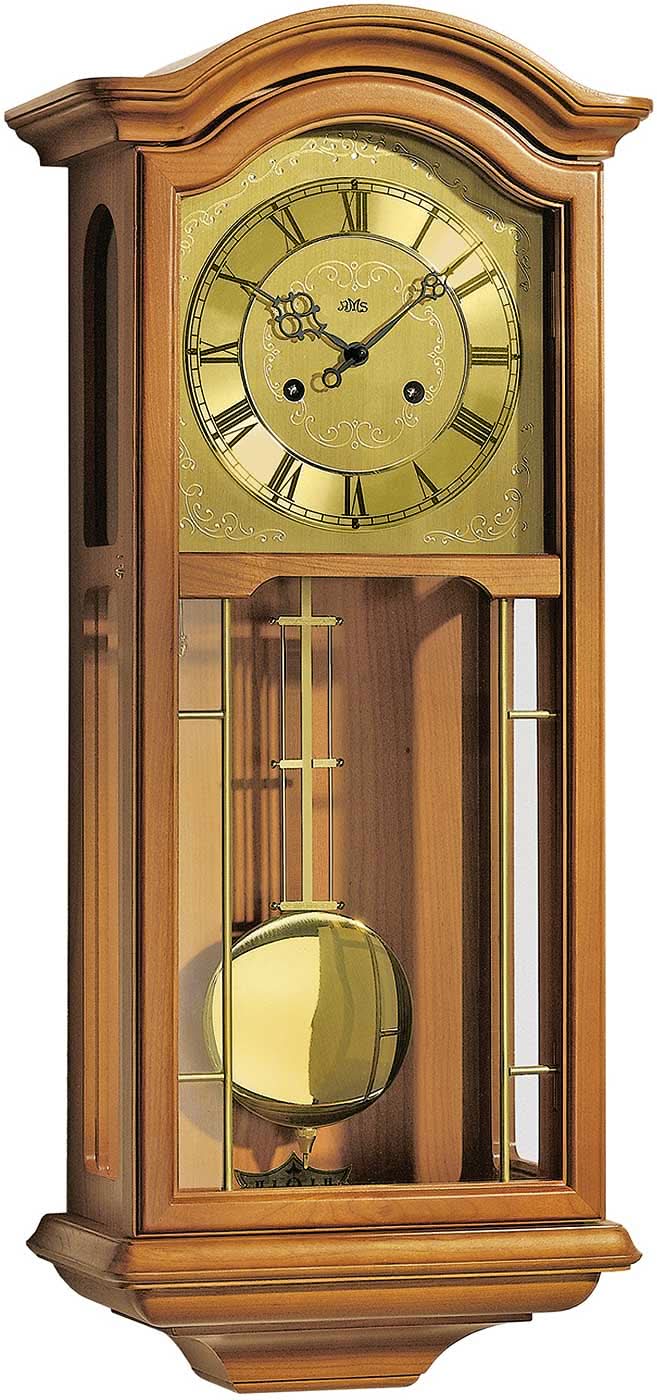 Horloge murale AMS 67x27x15 cm bois • Mouvement mécanique • Sonnerie Bim-Bam