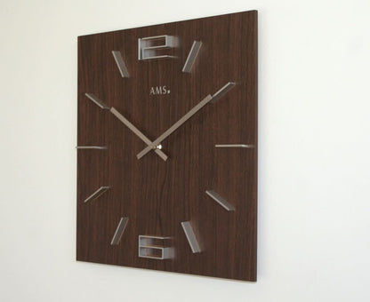 Horloge murale AMS en bois • Design intemporel • Mouvement précis